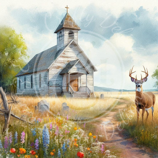5 Spring Prairie Church and Buck
