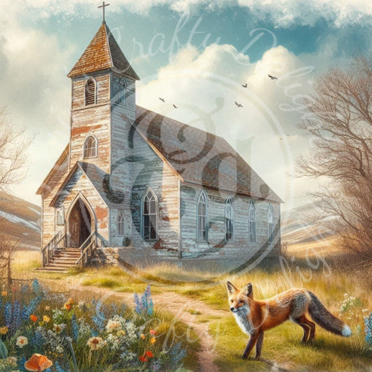 5 Spring Prairie Church and Fox