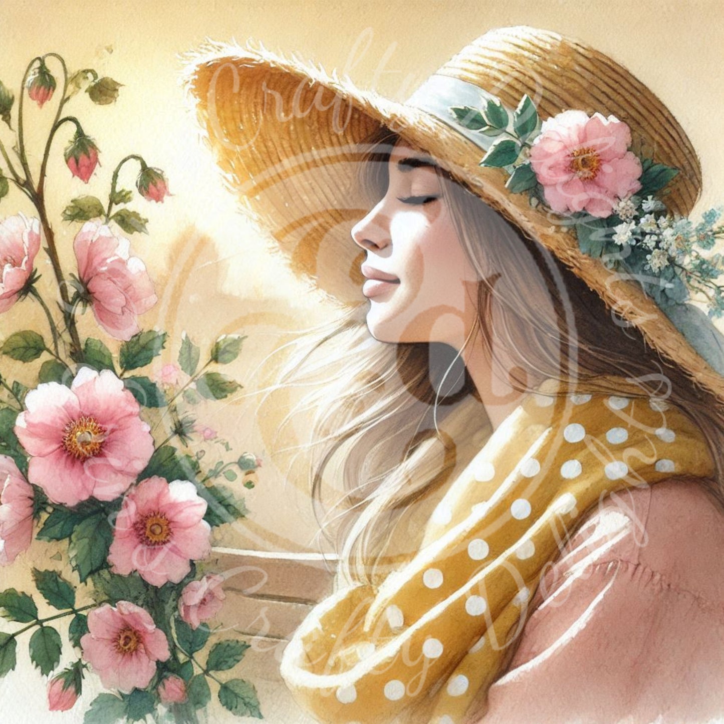 5 Spring Lady in Yellow Scarf