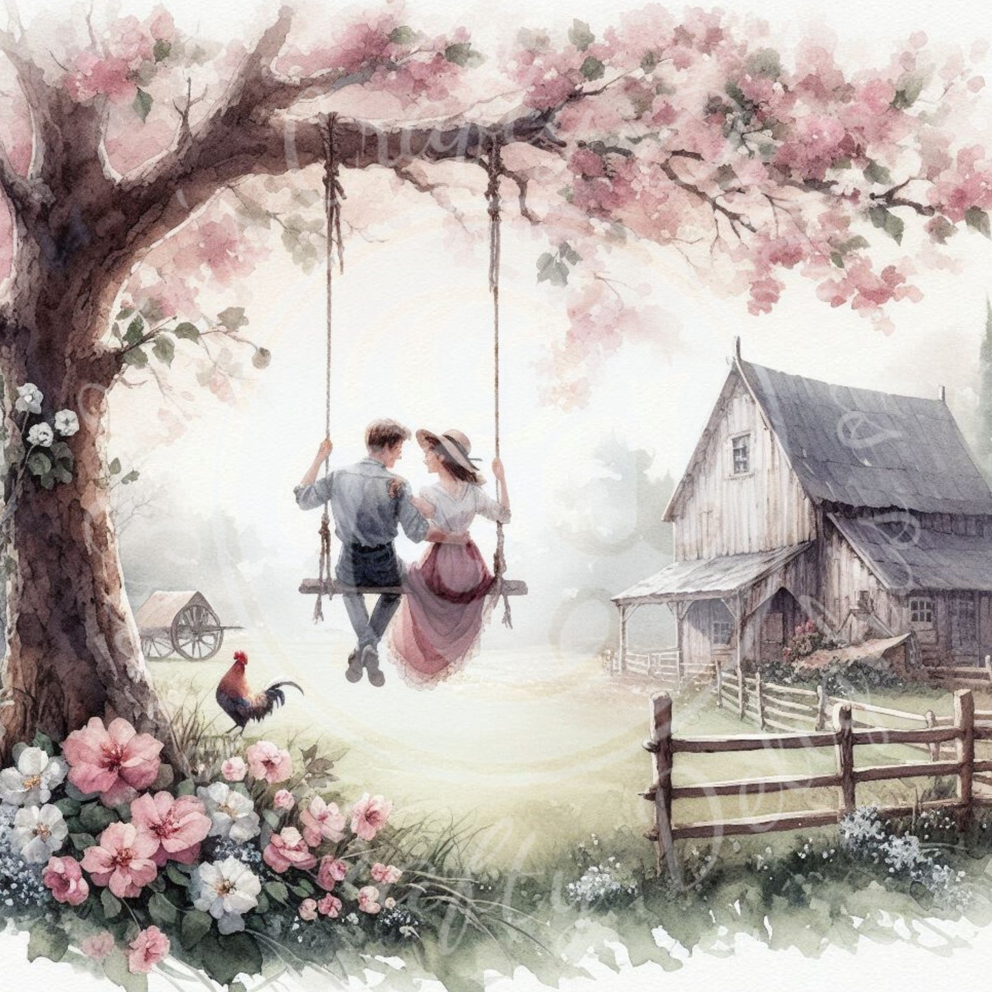 5 Valentine's Day Couple on a Swing