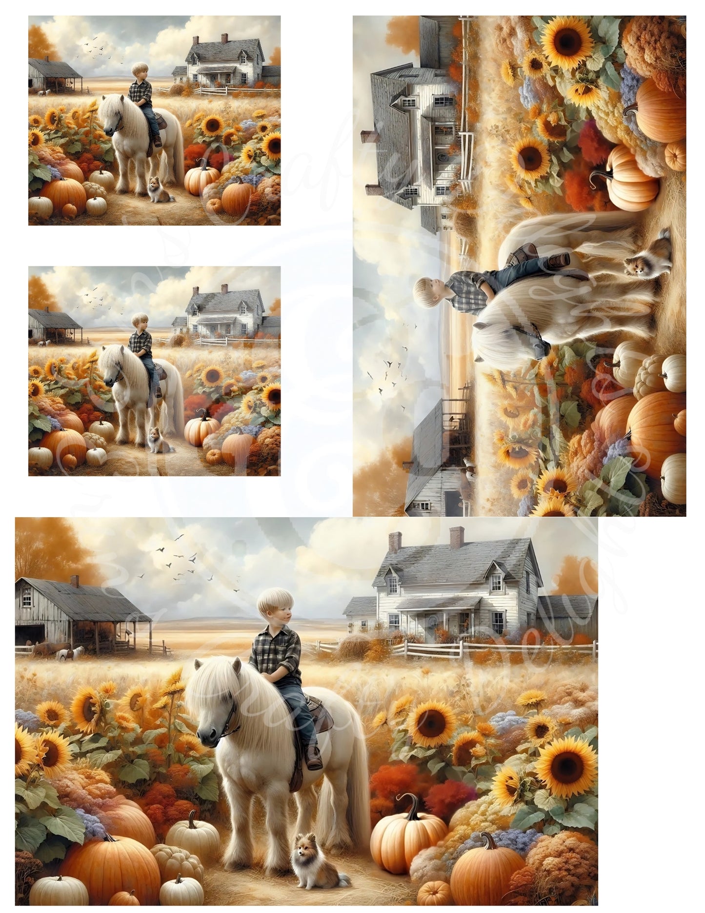 6H Fall Boy & His Pony Printable Set