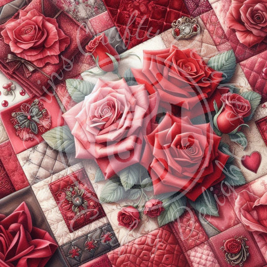 6 Red Satin & Velvet Background