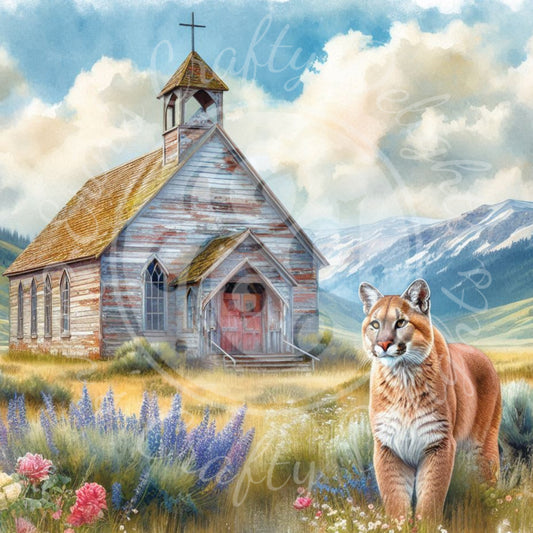 6 Spring Prairie Church and Mountain Lion