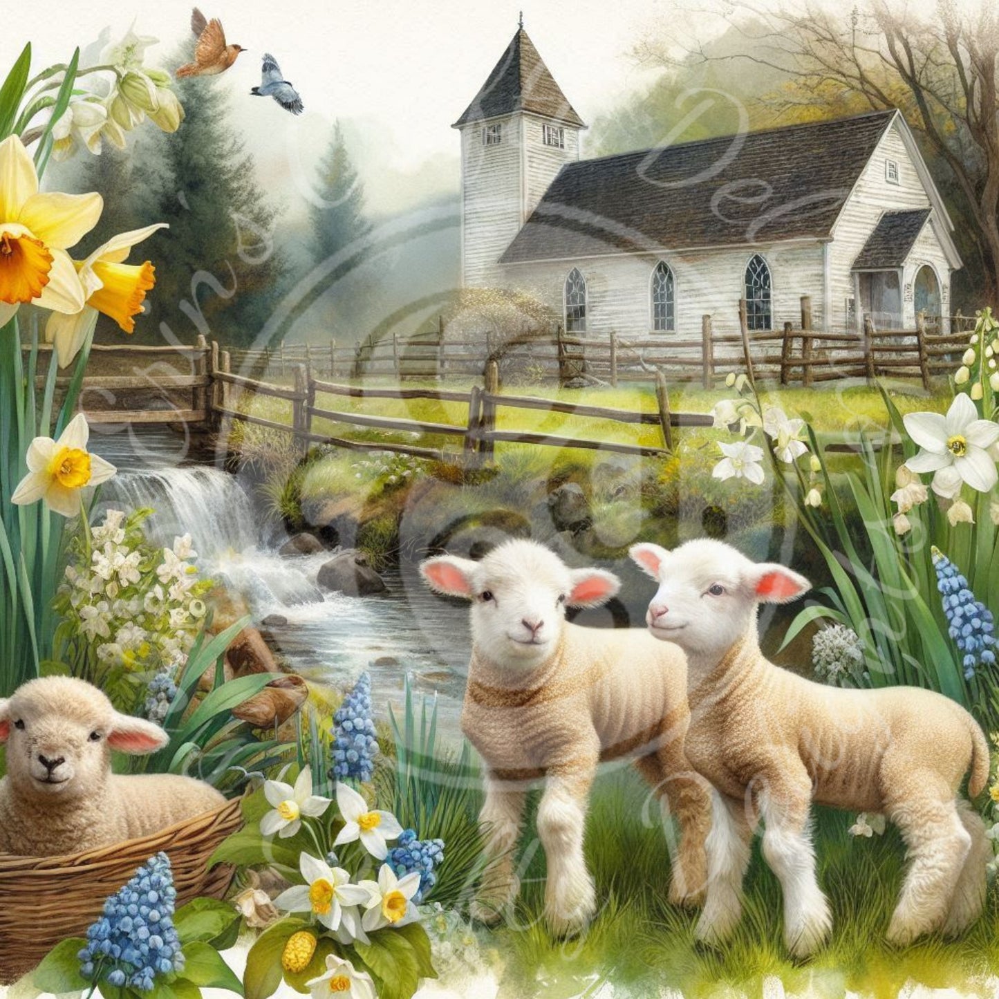 6 Spring Lamb and Church