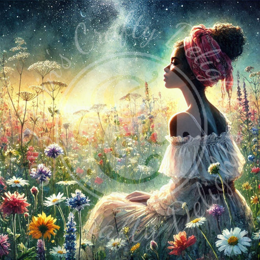 6 Woman in an Evening Field