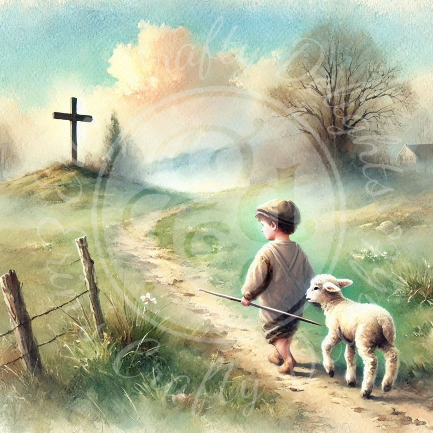 7 Boy, Lamb and Cross