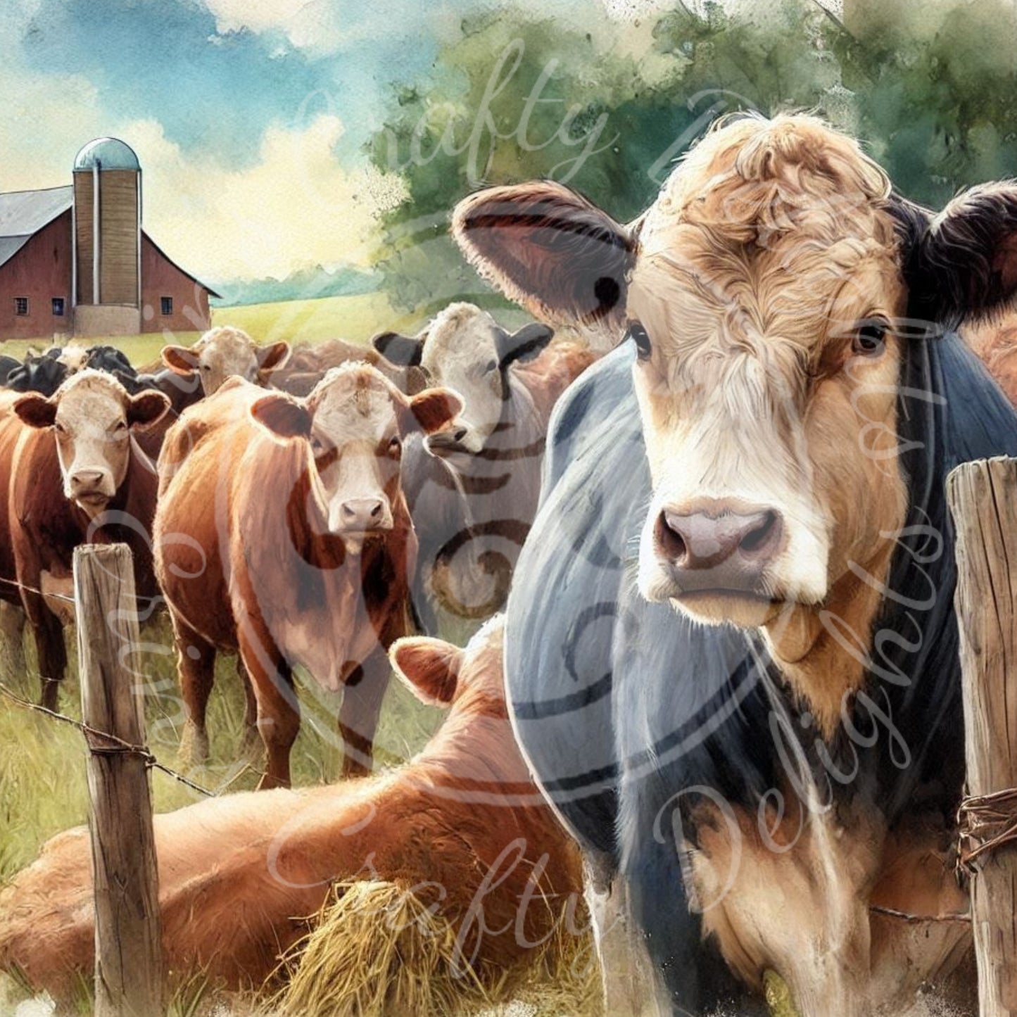 7 Springtime Holstein Cow