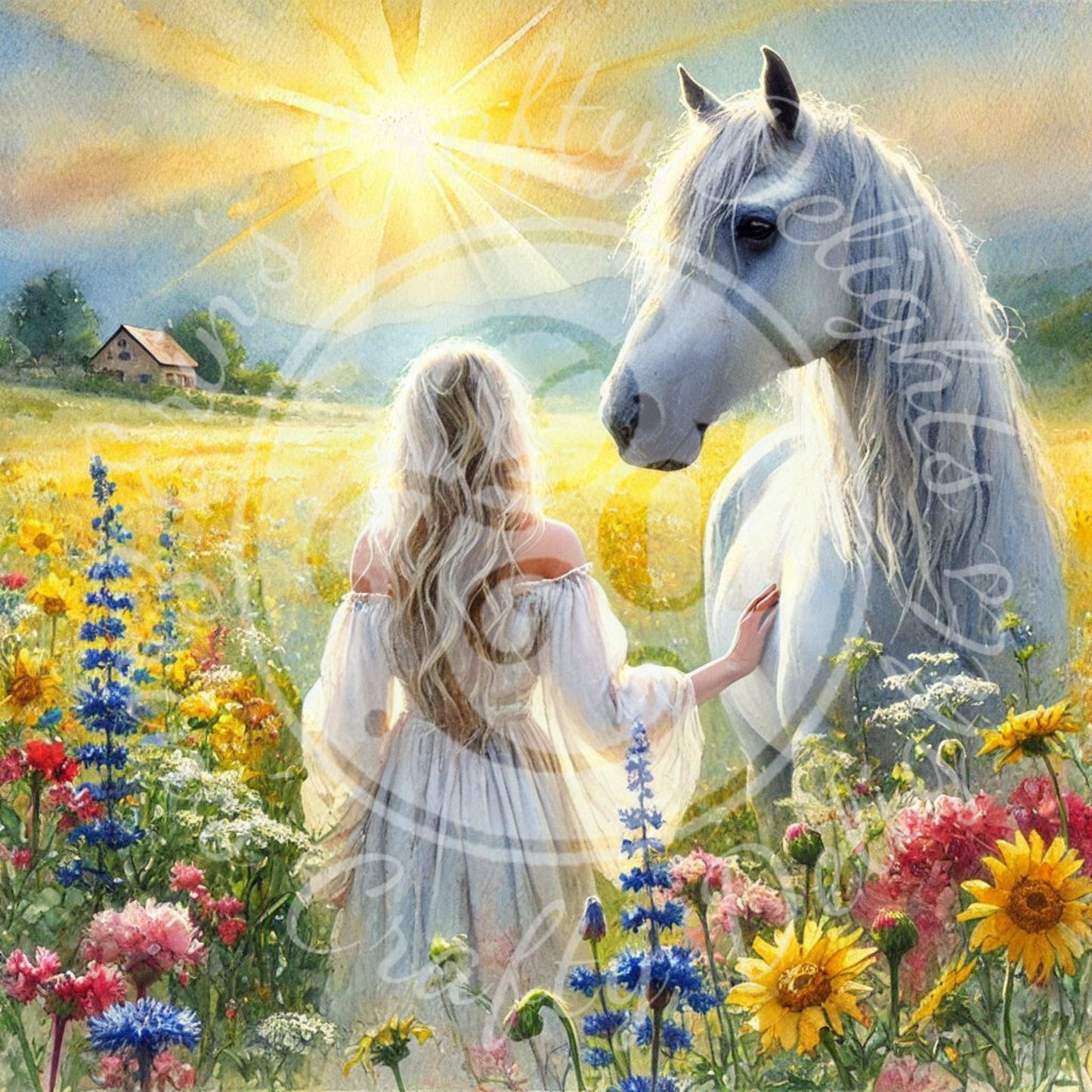 7 Spring Woman & Horse