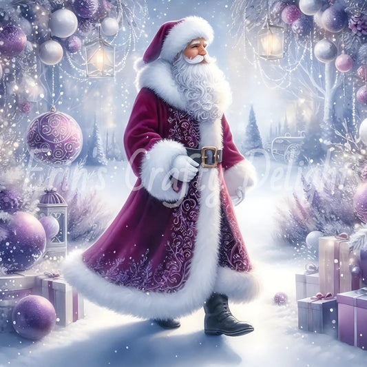 8 Purple Santa