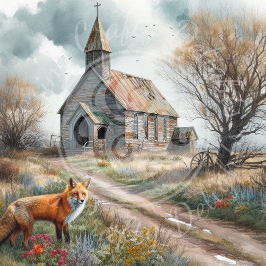 8 Spring Prairie Church and Fox