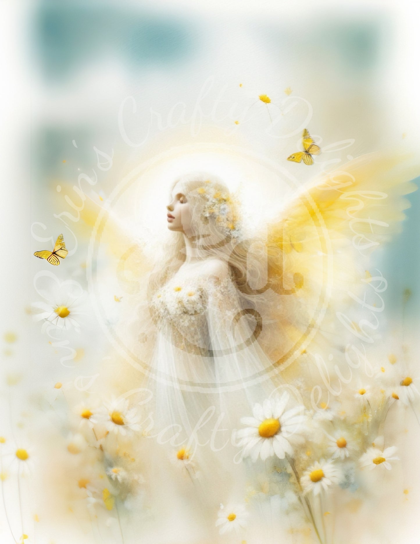 8 VMS Daisy Angel Mix Size Printable Set