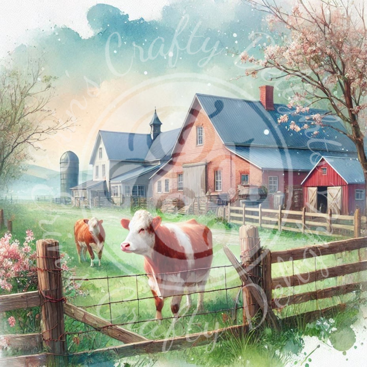 9 Springtime Holstein Cow