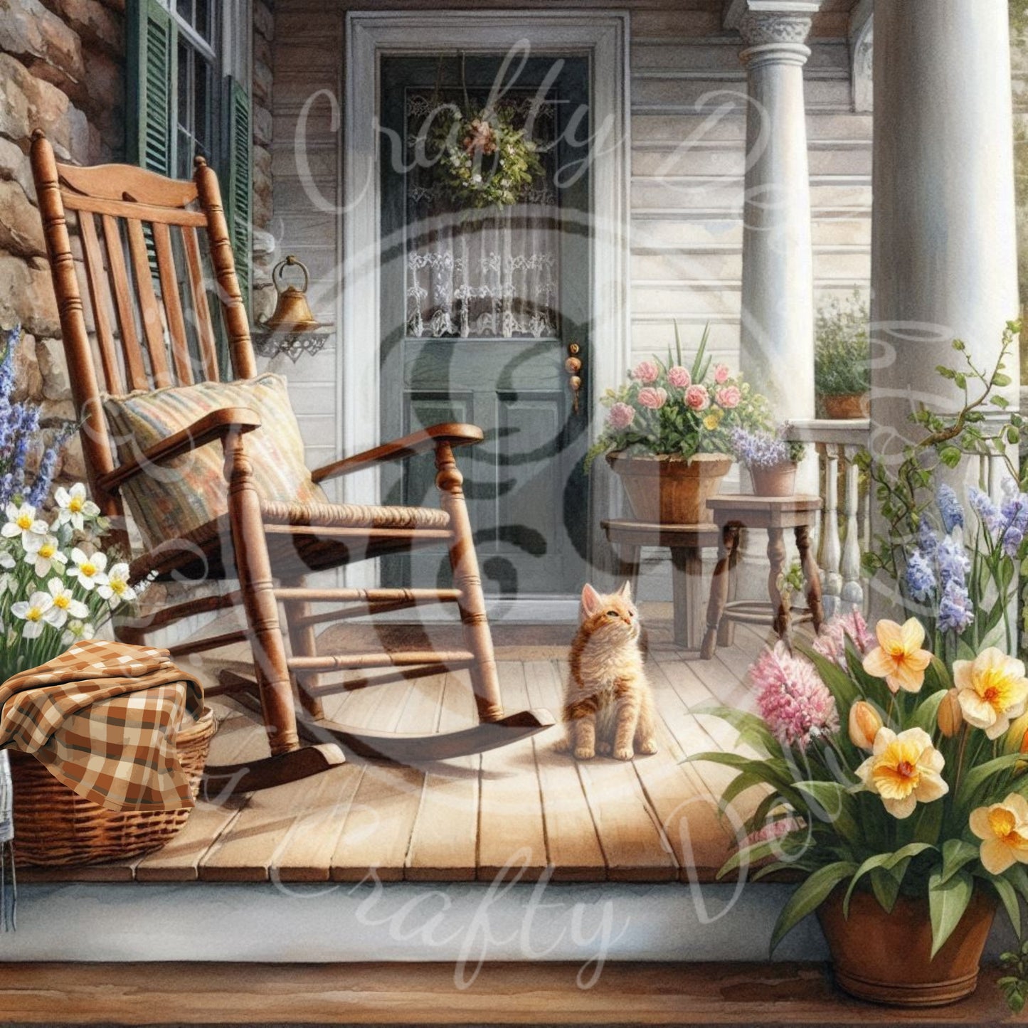 9 Spring Kitten and Farmhouse