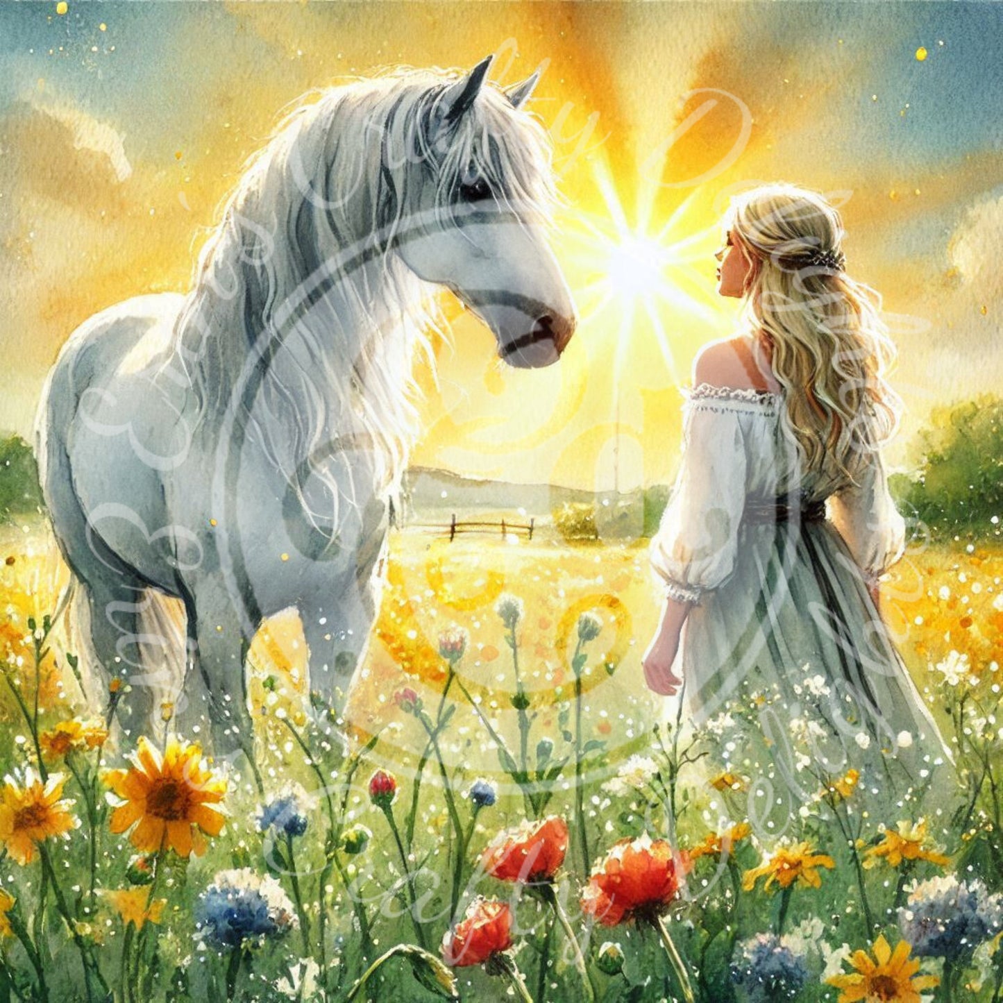 9 Spring Woman & Horse