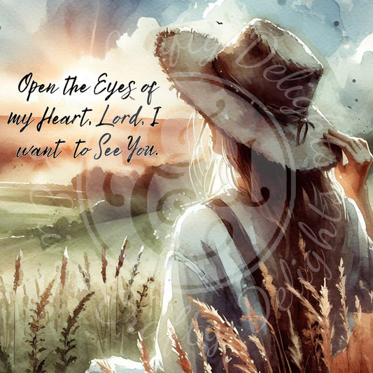 Open the Eyes of My Heart Lord 8x8" Printable