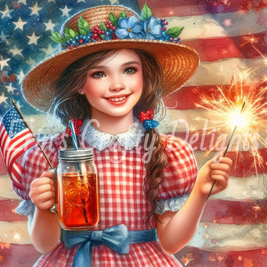 American Girls with Sparklers Set 2