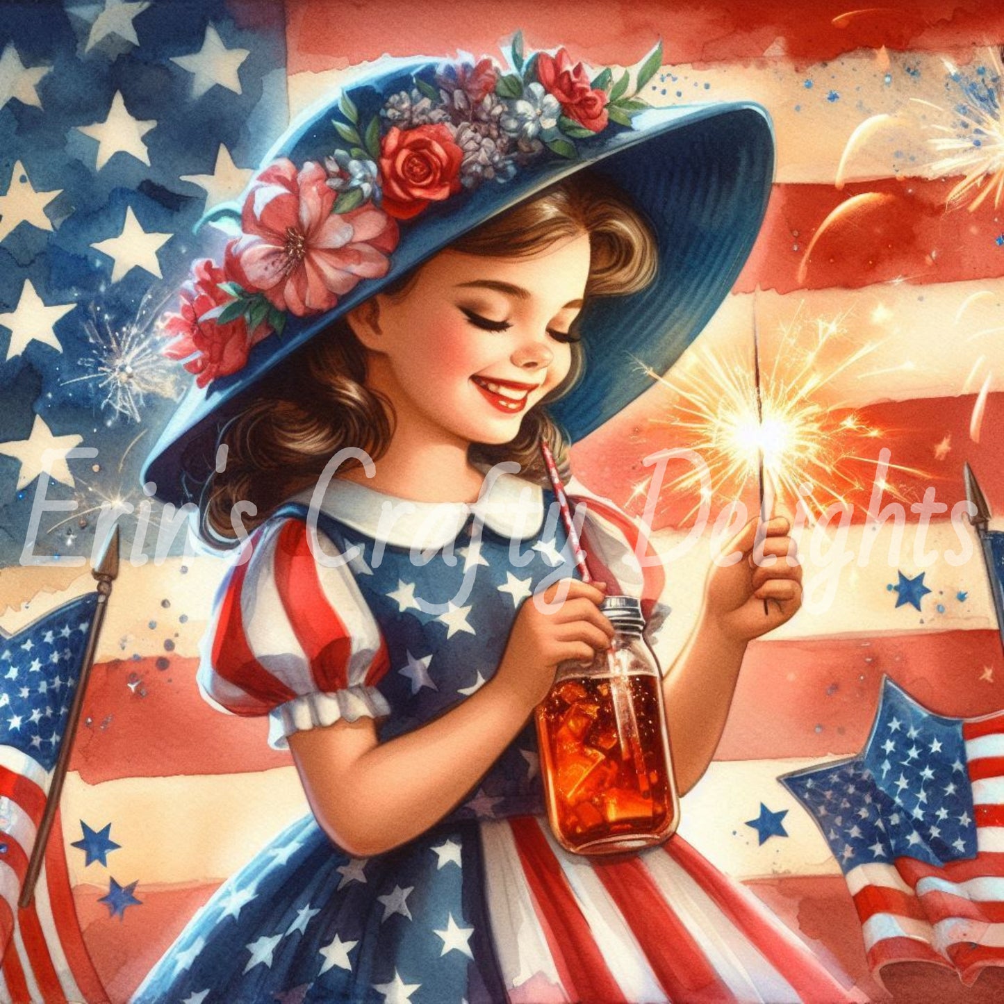 American Girls with Sparklers Set 2