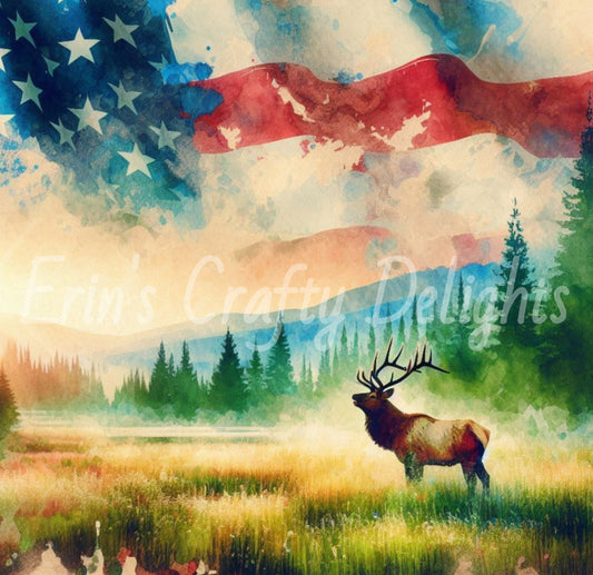 American Flag Elk 2