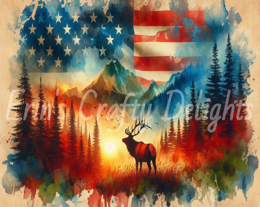 American Flag Elk 9
