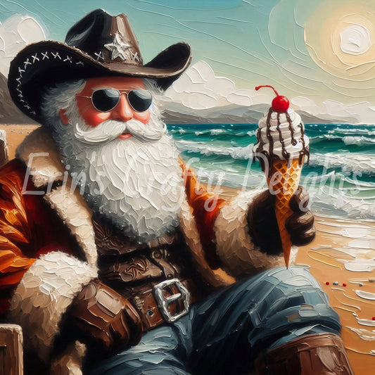 Beach Cowboy Santa & Ice Cream 2