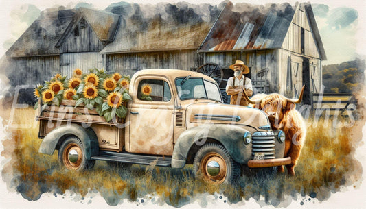 Old Farm Trucks Set 2