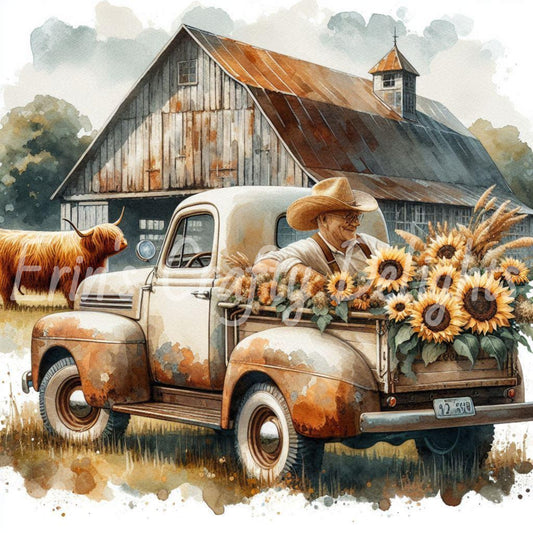 Old Farm Trucks Set 3