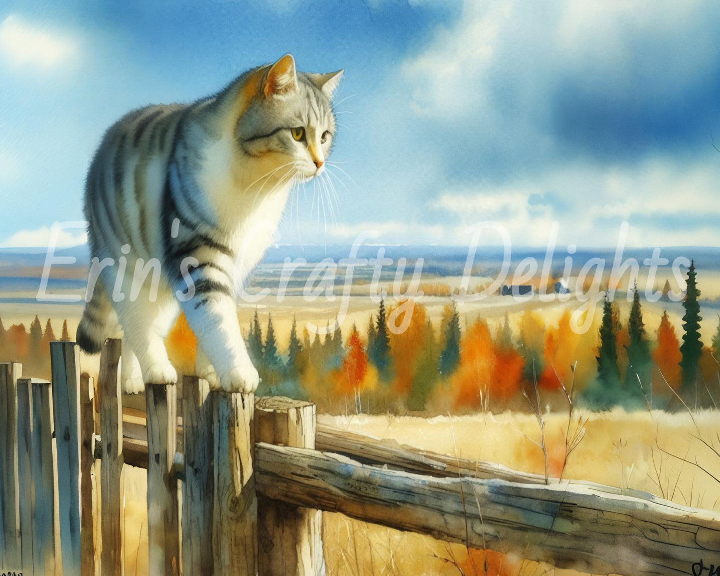 Cat on a Fence 5