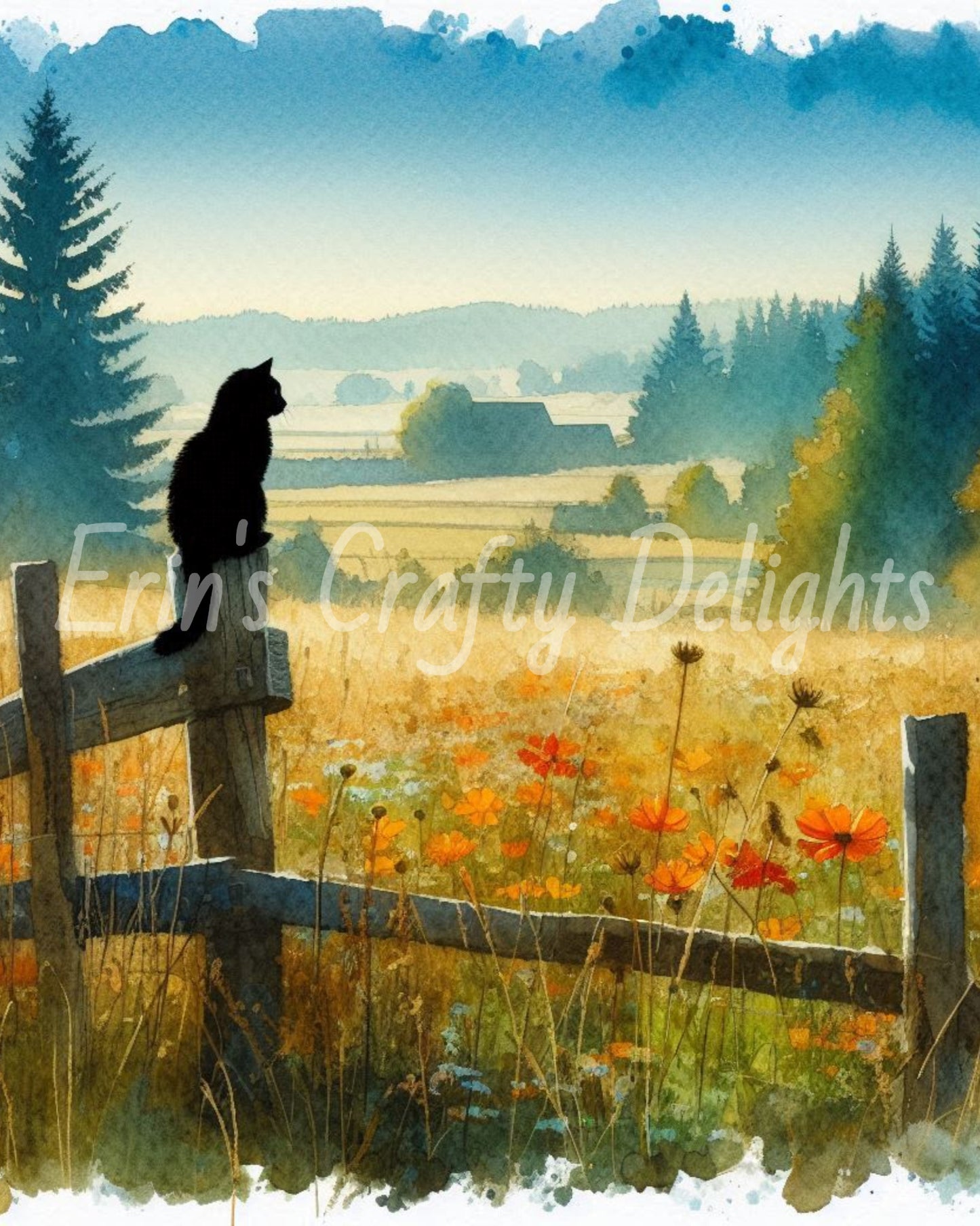 Cat on a Fence Post 1