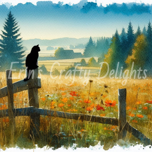 Cat on a Fence Post 1