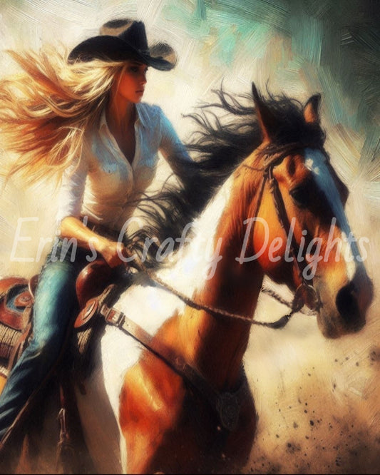 Cowgirl on Horse 7