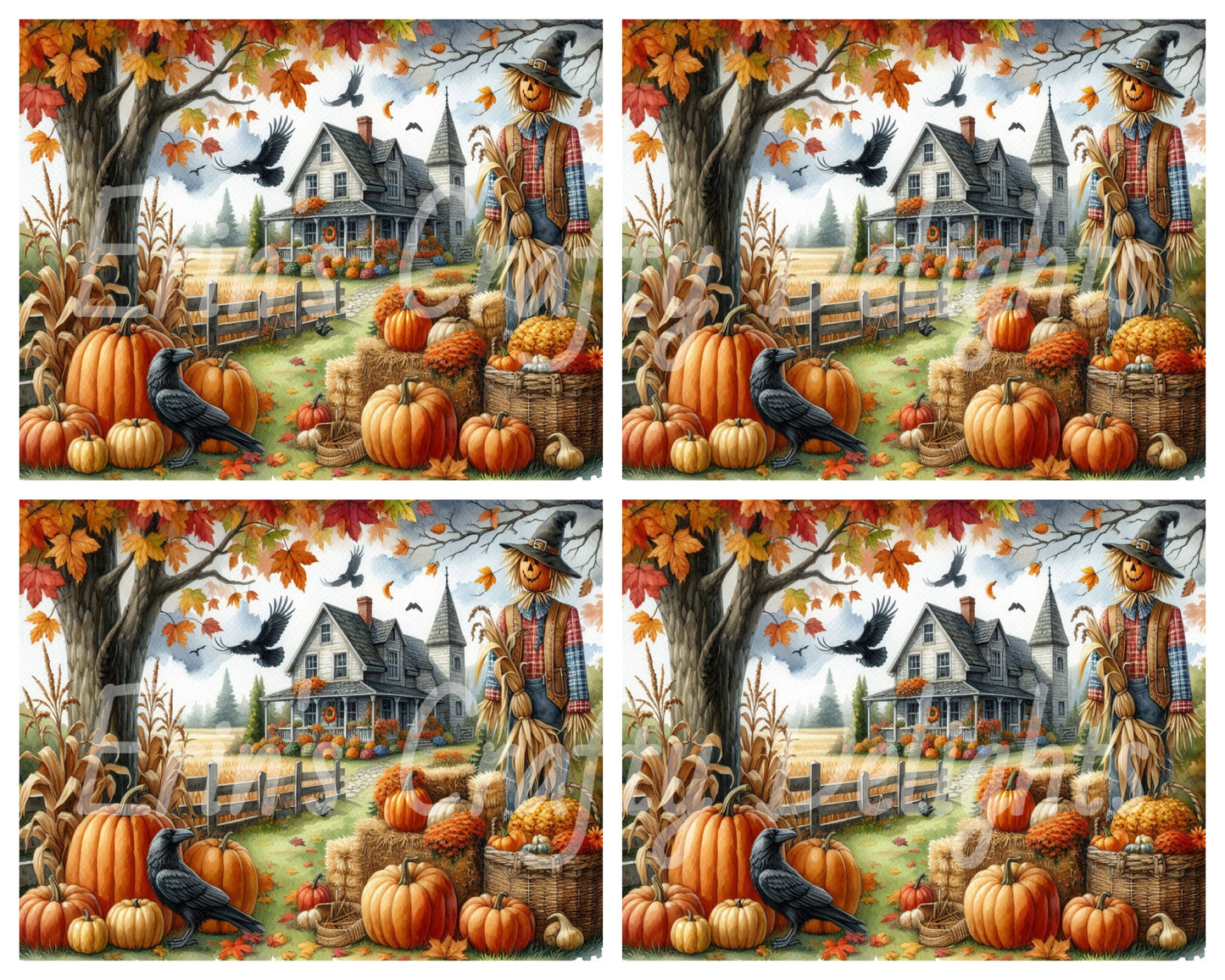 Fall Farmhouse Yard Set 4