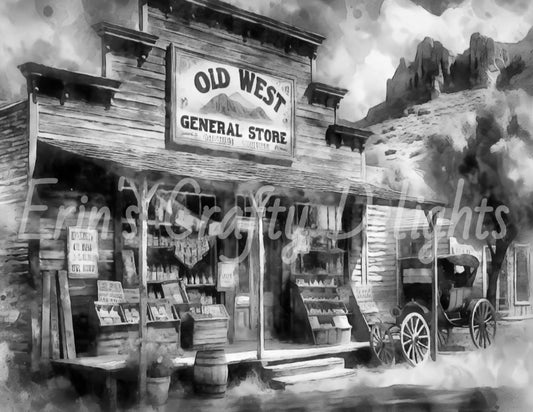 1800s General Store 1 bw