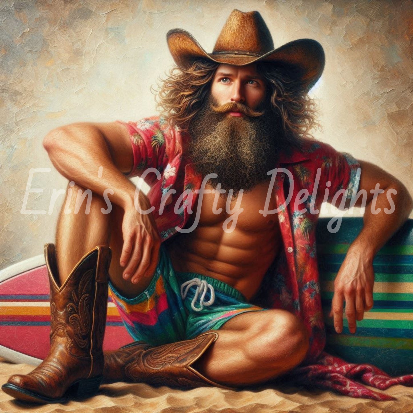 Man with Surfboard Set 1