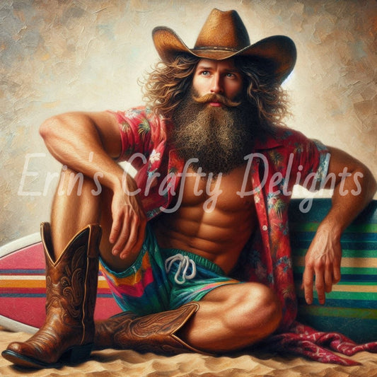 Man with Surfboard Set 1