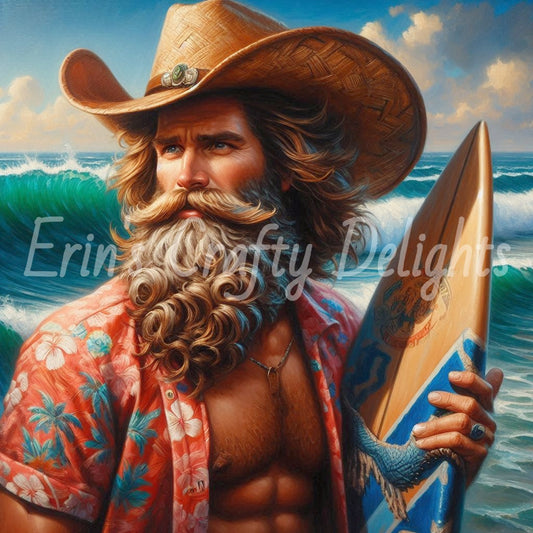 Man with Surfboard Set 2