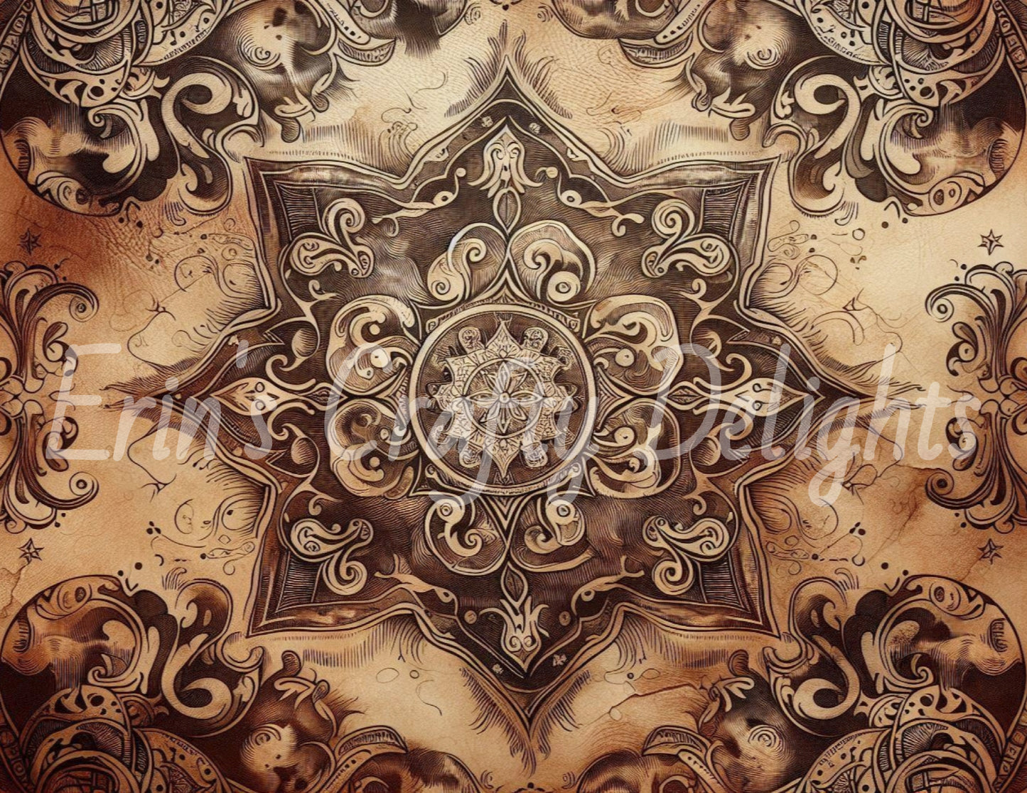 Mandala on Cow Hide 2