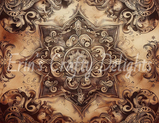 Mandala on Cow Hide 2