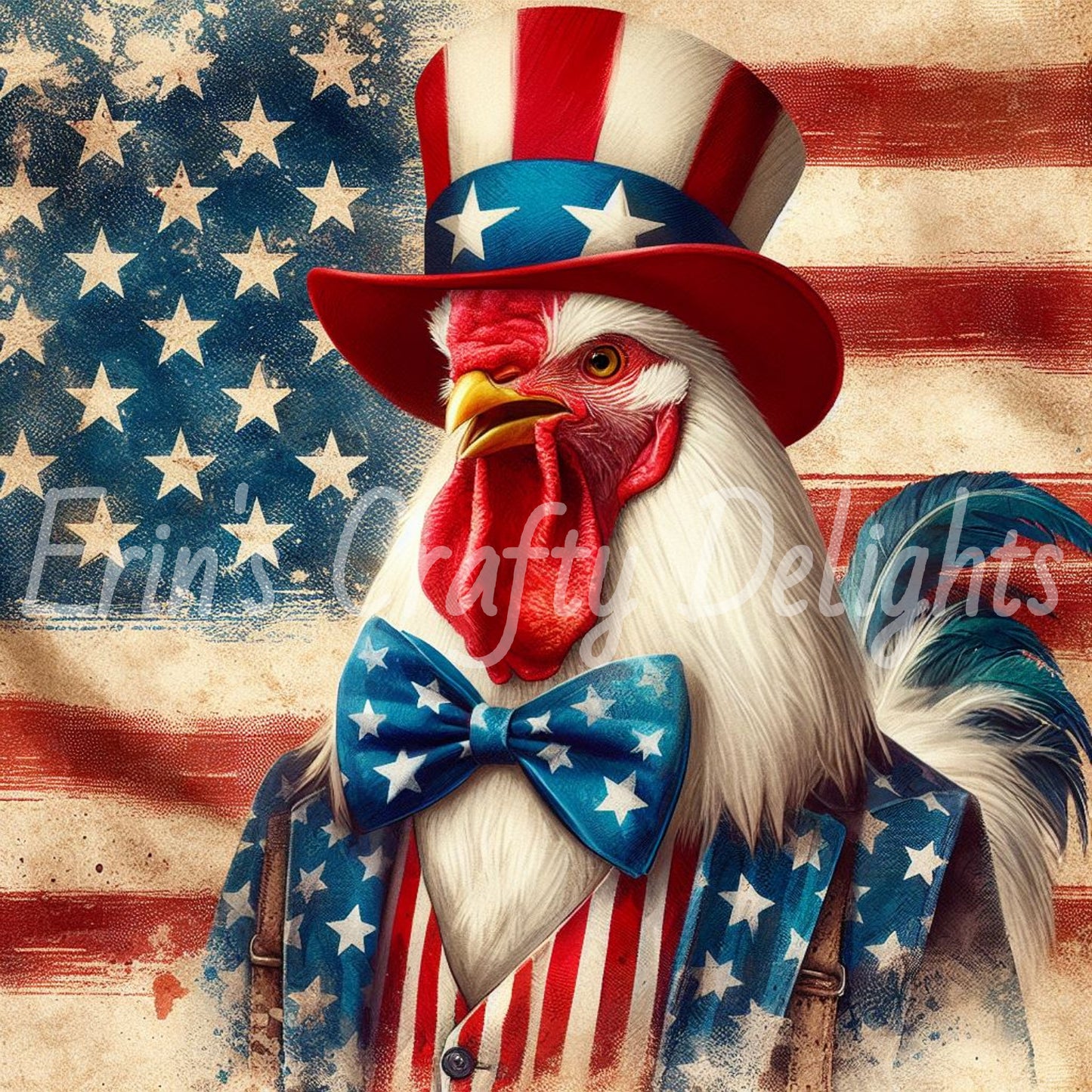 Patriotic Rooster Set 2