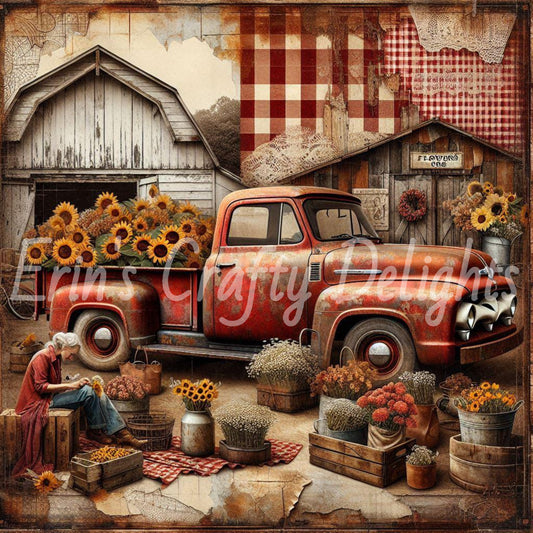 Red Gingham Truck 2